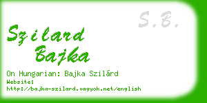 szilard bajka business card